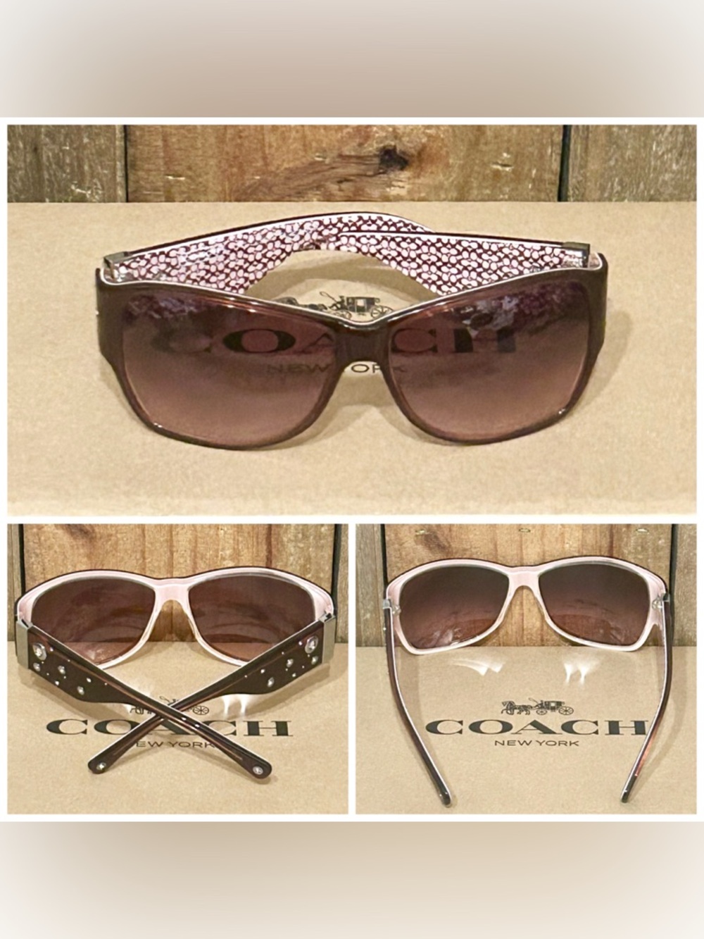 Coach Allie S460 Sunglasses with Hard Case, Cleaning Cloth & Free Gift Box. - Picture 4 of 16